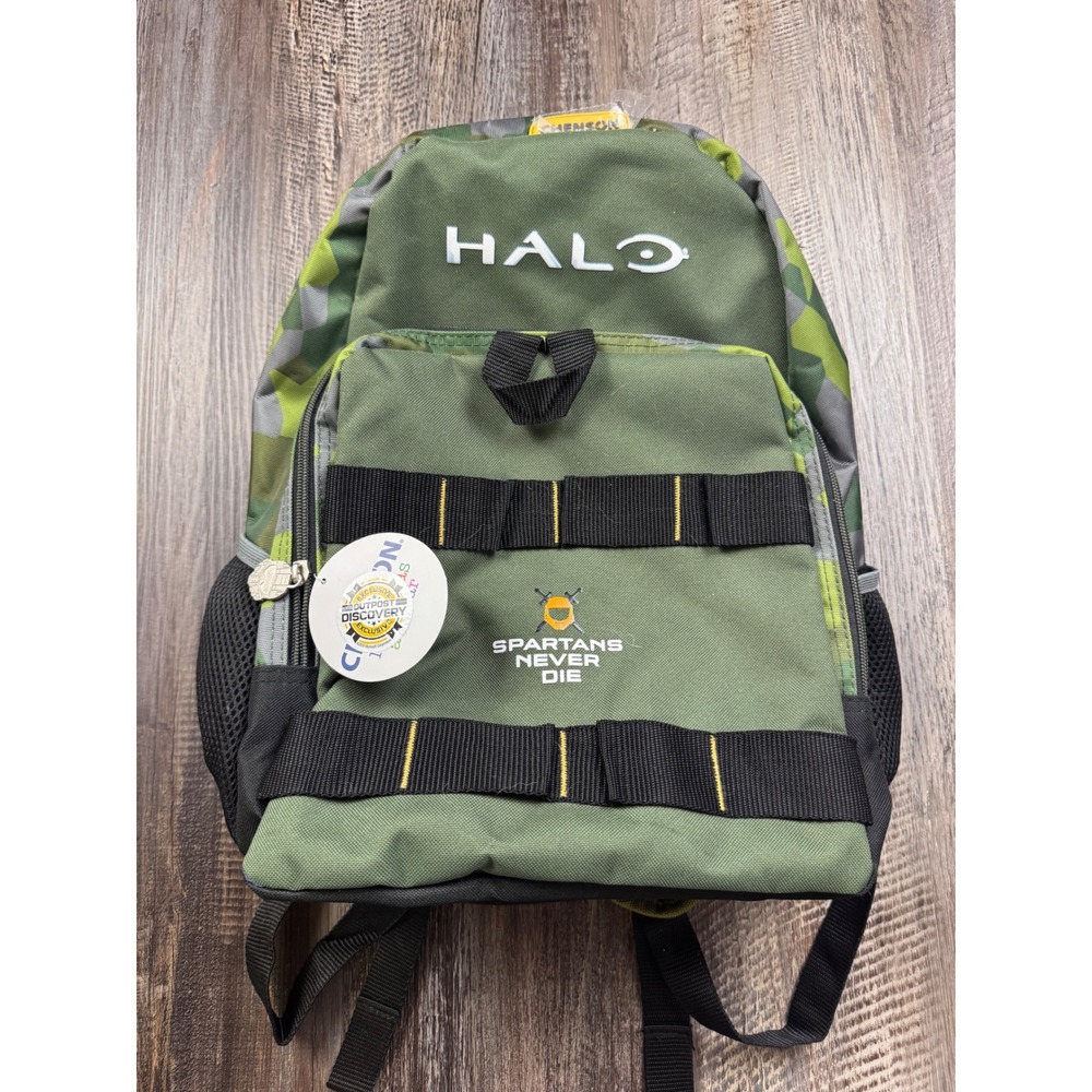 Halo Outpost Discovery Exclusive Spartan Backpack Green Camo Chenson HH 63613